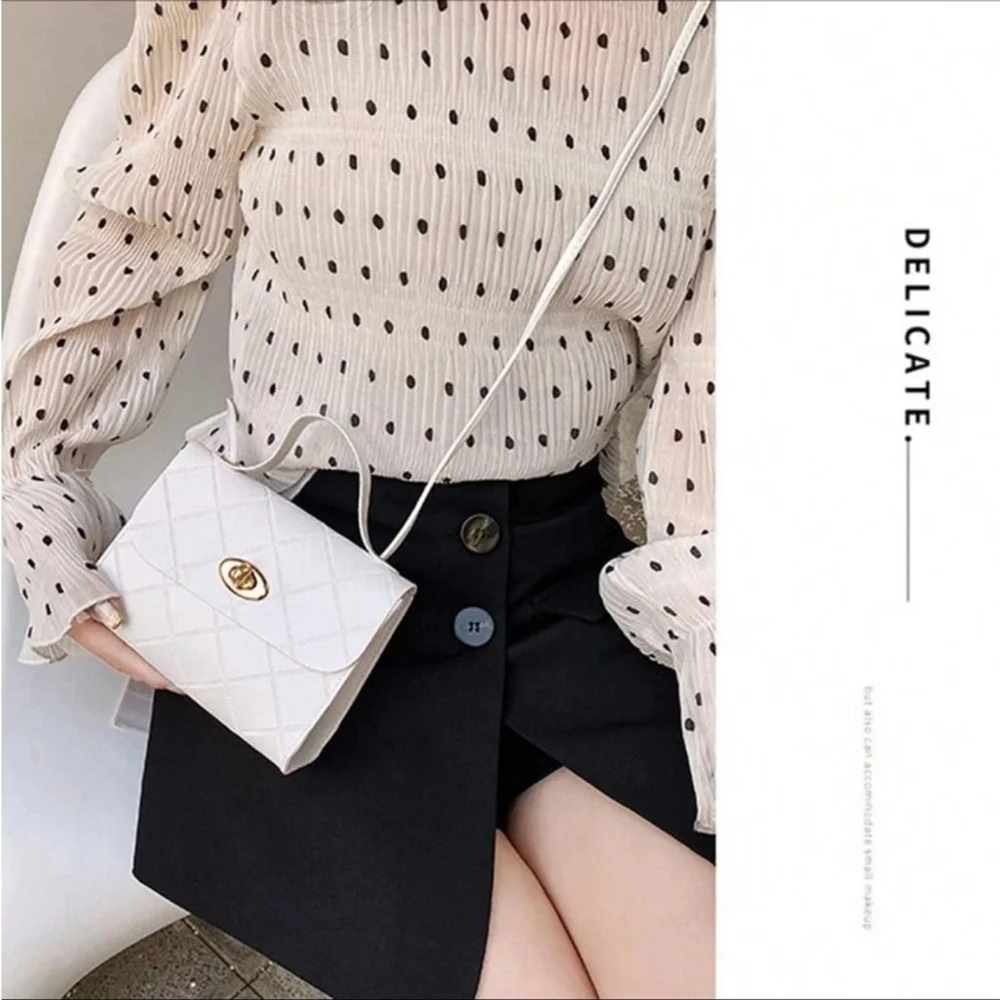 ⚠️Clearance Mini White Embossed Shoulder / Crossbody Bag - Picture 7 of 7